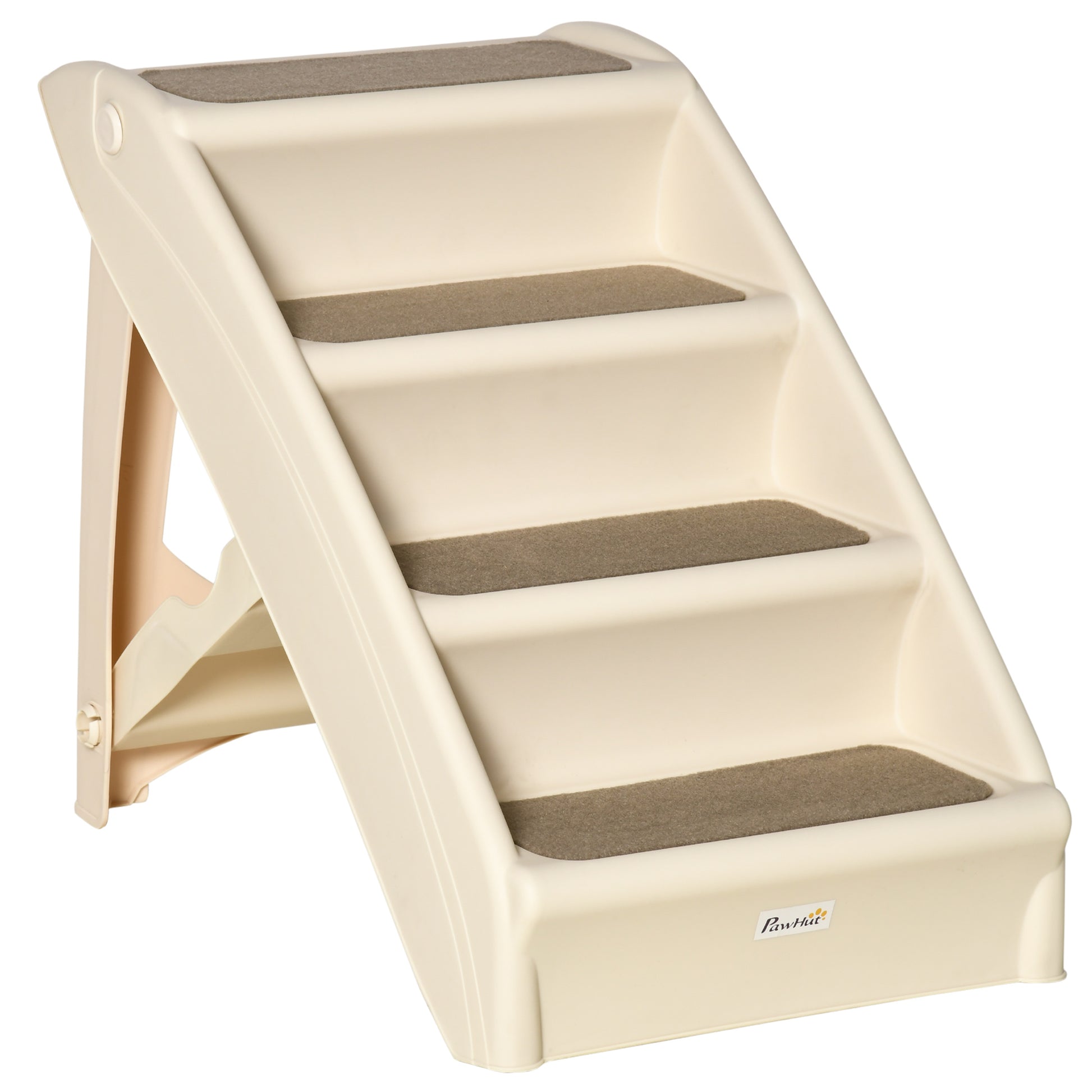 4-Level Portable Dog Stairs, Foldable Dog Steps for Small Dogs, Lightweight Cat Steps, with Nonslip Soft Mats, for High 