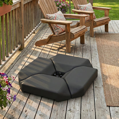 4PCs Cantilever Umbrella Base Weights for Offset Banana Parasol, HDPE Water or Sand Filled Patio Umbrella Weights