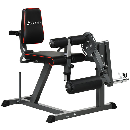 Soozier Leg Extension Machine Adjustable Leg Extension and Curl Machine with Plate Loaded for Leg Extension