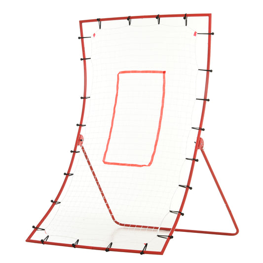 Soozier Pitch Back 5 Angles Adjustable Rebounder Net Goal Pitching and Throwing Practice Partner, Baseball/Soccer/Footba