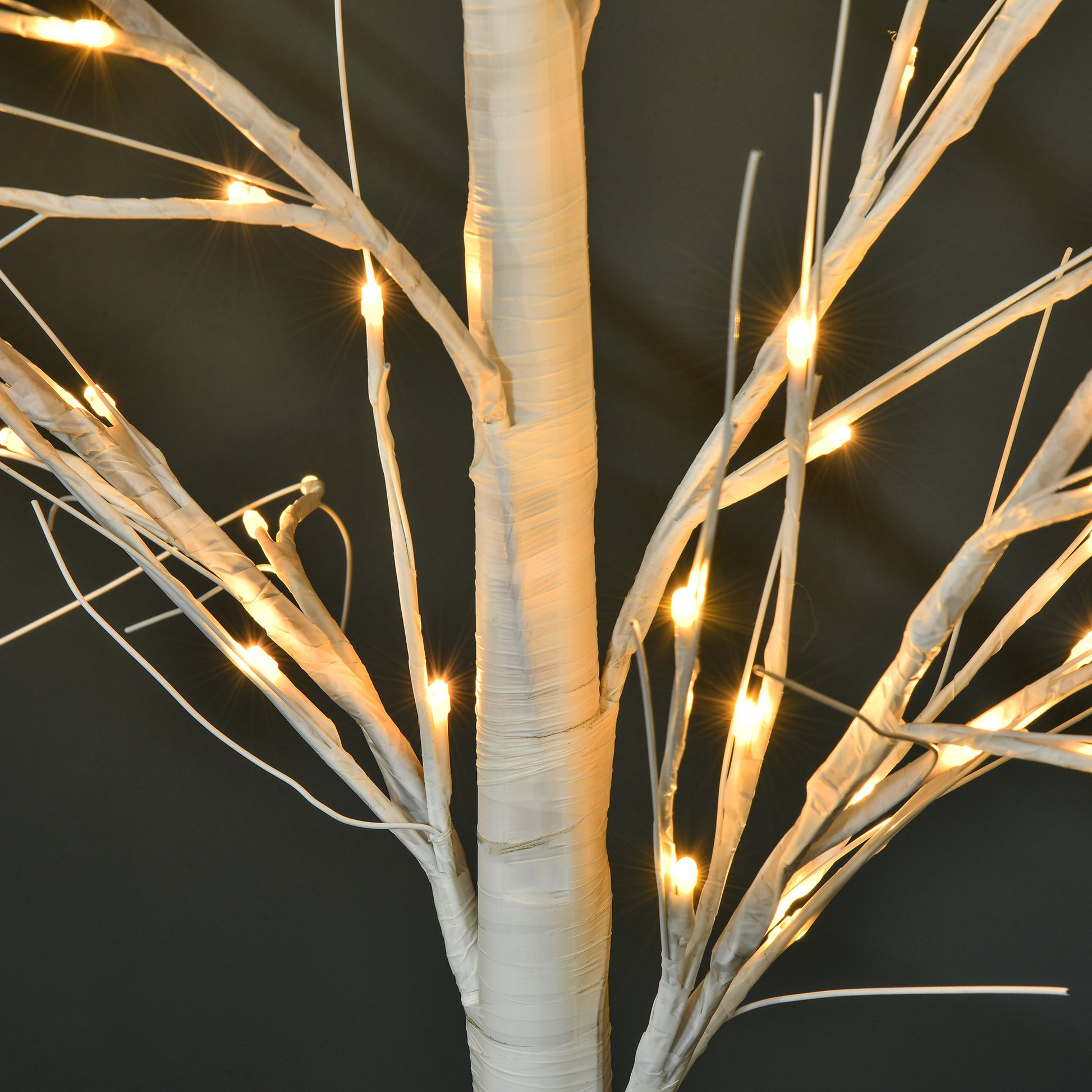 5FT Garden Birch Tree Light with 58 Warm LEDs and 8 Light Modes, DIY Artificial Tree Lamp for Outdoor and Indoor Birthda