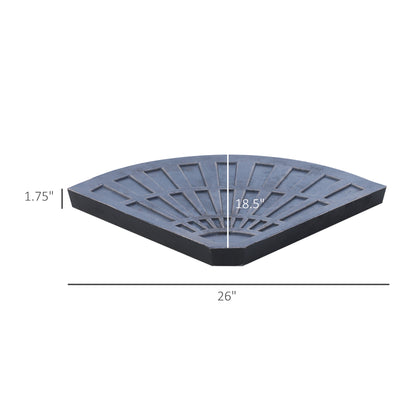 2pc Portable Umbrella Base Weights 61.6lbs Resin Flabelliform Garden Parasol Base Outdoor Patio Umbrella Stand Holder We