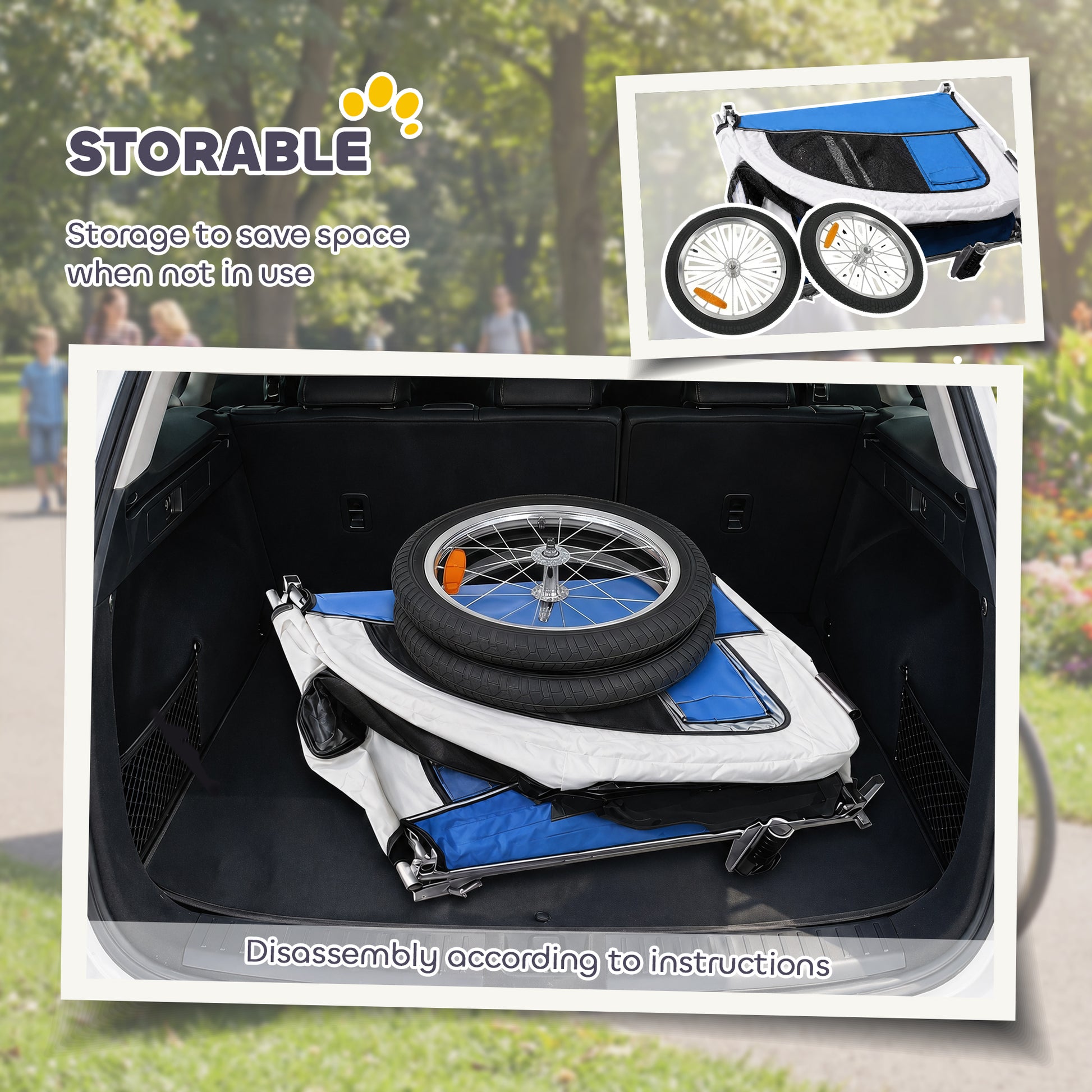 VarietyKart 2 in 1 Dog Bike Trailer, Foldable Pet Stroller, Dog Bicycle Trailer w/ Suspension, Universal Bicycle Coupler