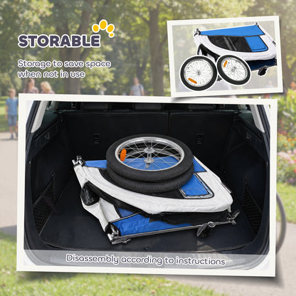 VarietyKart 2 in 1 Dog Bike Trailer, Foldable Pet Stroller, Dog Bicycle Trailer w/ Suspension, Universal Bicycle Coupler