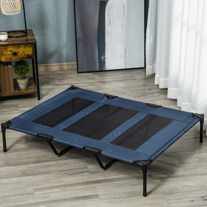 48" X 36" X 9" Elevated Pet Bed with Carrying Bag, Dark Blue