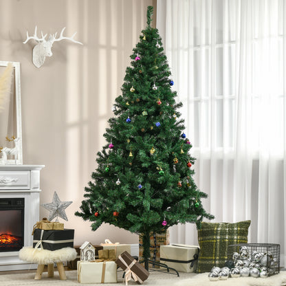 7ft Green Christmas Tree Artificial Xmas Holidays Party with Decoration Ornament