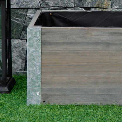 3' x 1' Raised Garden Bed Elevated Wooden Planter Box Outdoor for Backyard, Patio to Grow Vegetables, Herbs, and Flowers