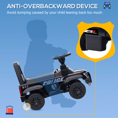 VarietyKart Kids Ride On Sliding Car with Hidden Under Seat Storage, Foot-to-Floor Design, Black