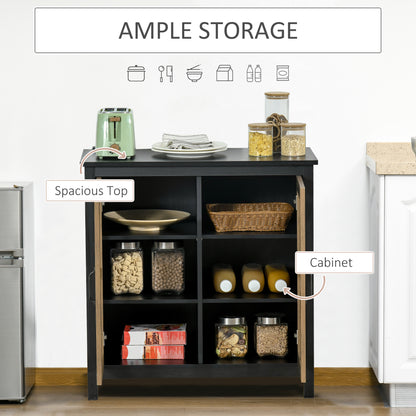 Kitchen Sideboard, Glass Door Buffet Cabinet, Accent Storage Cabinet with 2 Glass Doors and Adjustable Shelf for Dining 