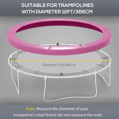 Soozier 12FT Trampoline Spring Cover, Trampoline Pad Replacement, Waterproof and Tear-Resistant, All-Weather Trampoline 