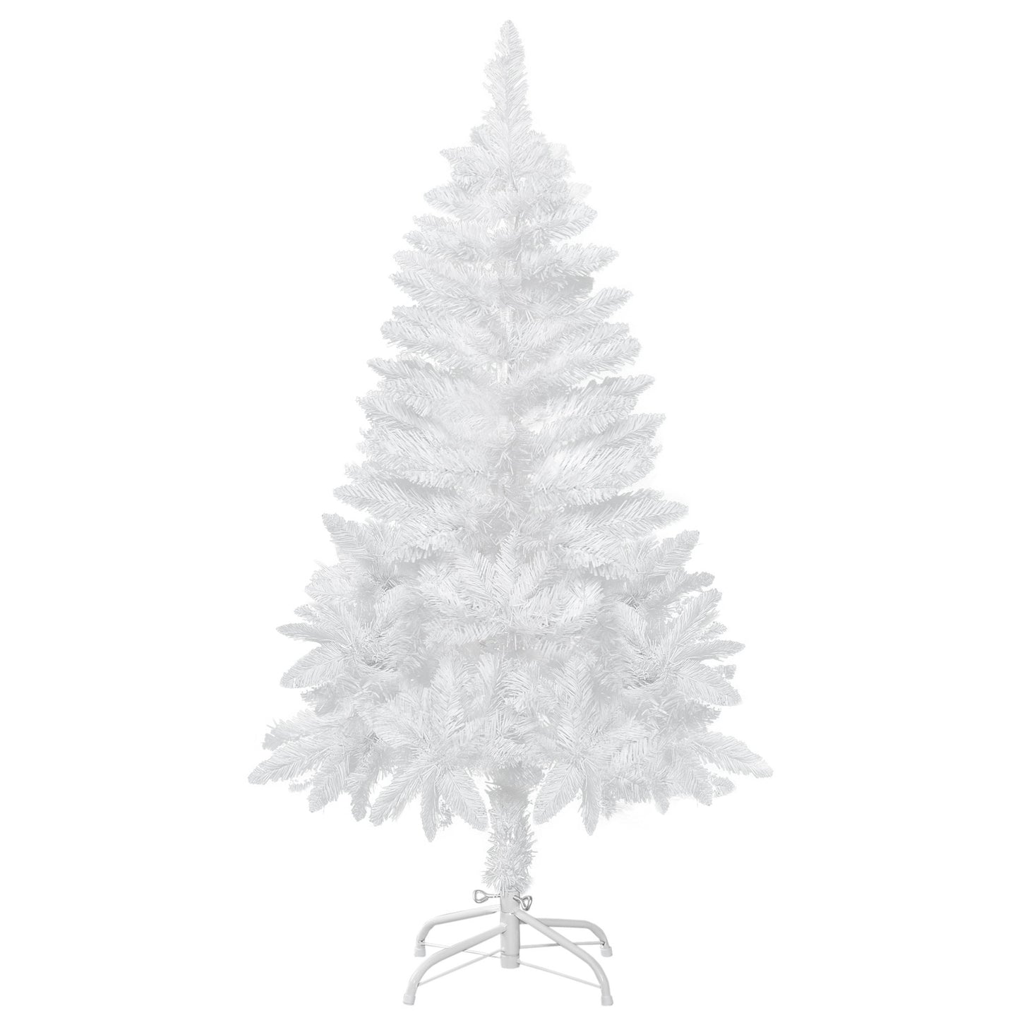 4ft Artificial Christmas Tree with Pine Realistic Branches, Auto Open, for Indoor Decoration, White