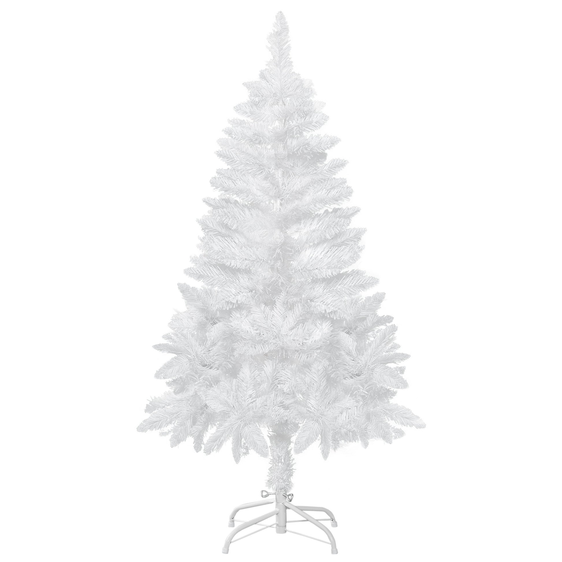 4ft Artificial Christmas Tree with Pine Realistic Branches, Auto Open, for Indoor Decoration, White
