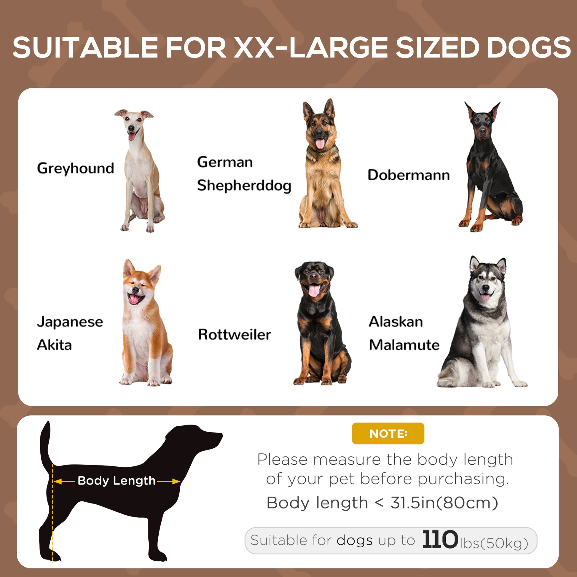 XL Elevated Dog Bed with Canopy, 48 x 36 x 43 in - Coffee - Image 3