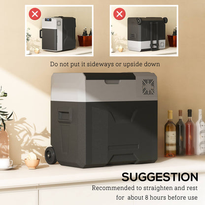 53Quart (50L) Car Refrigerator Portable Freezer 12/24V Electric Cooler Box for Camping, Travel, Picnic, Down to -4°F