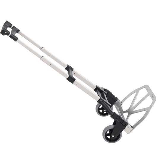 Folding Hand Truck and Dolly with 2 Wheels for Moving, Heavy Duty Luggage Handcart, Aluminum Box Cart with 3 Level Adjus