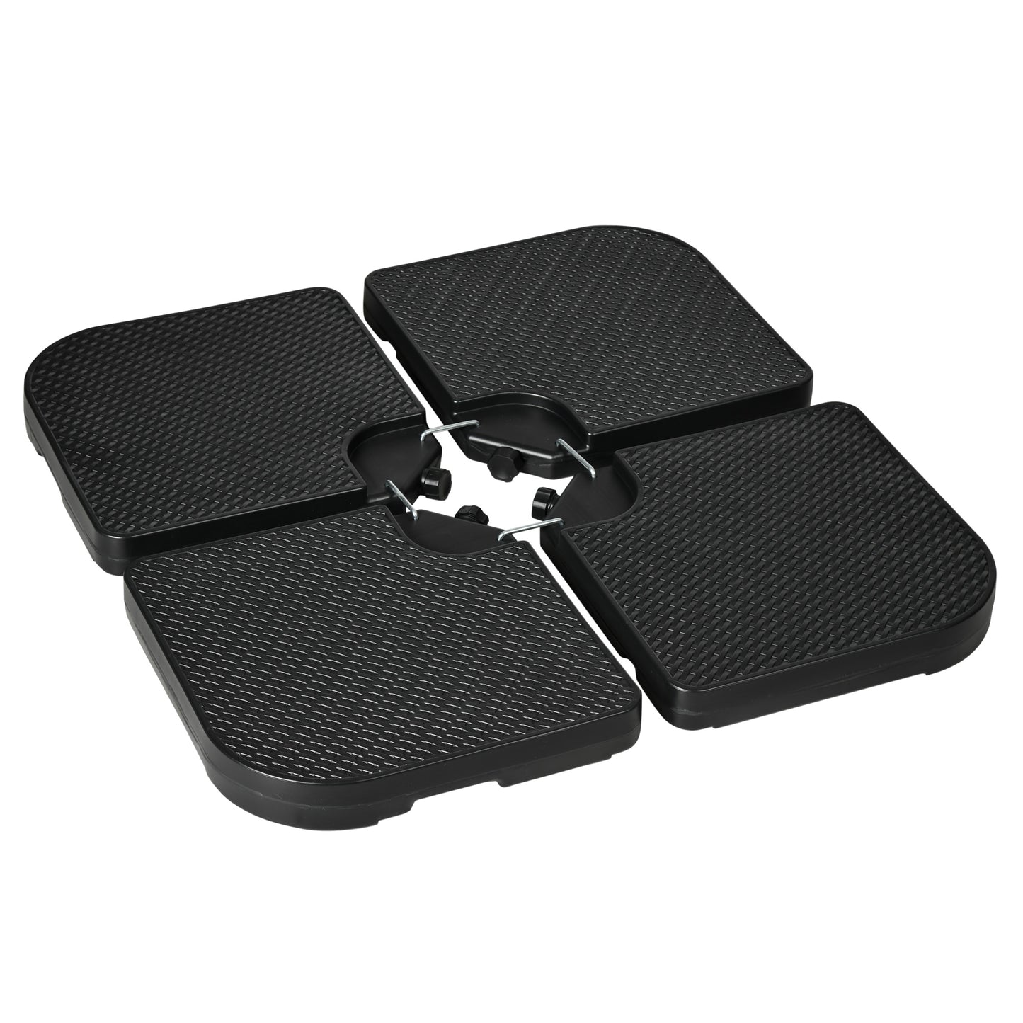 4PCs Cantilever Umbrella Base Weights for Offset Banana Parasol, HDPE Water or Sand Filled Patio Umbrella Weights for Cr