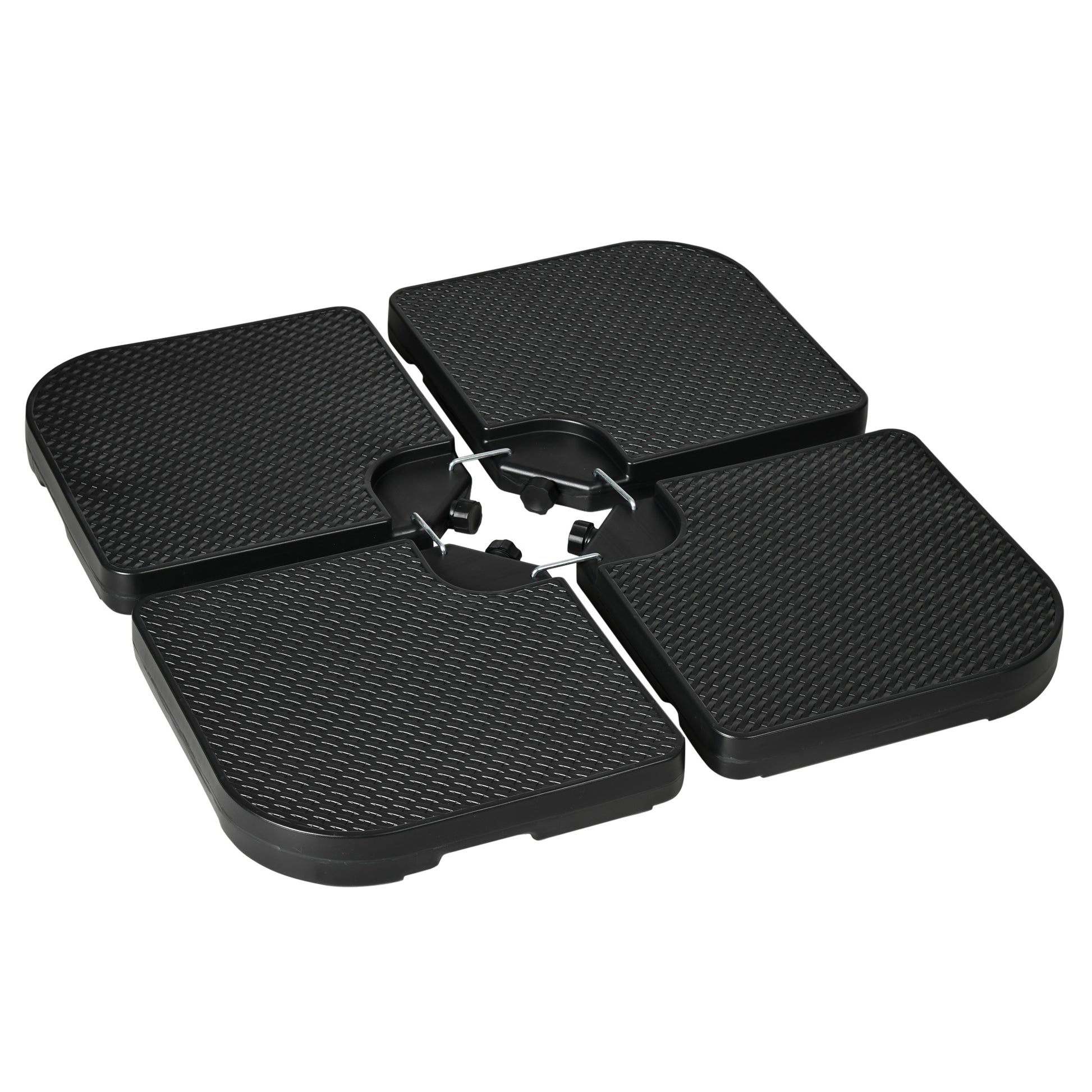 4PCs Cantilever Umbrella Base Weights for Offset Banana Parasol, HDPE Water or Sand Filled Patio Umbrella Weights for Cr
