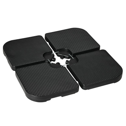 4PCs Cantilever Umbrella Base Weights for Offset Banana Parasol, HDPE Water or Sand Filled Patio Umbrella Weights for Cr