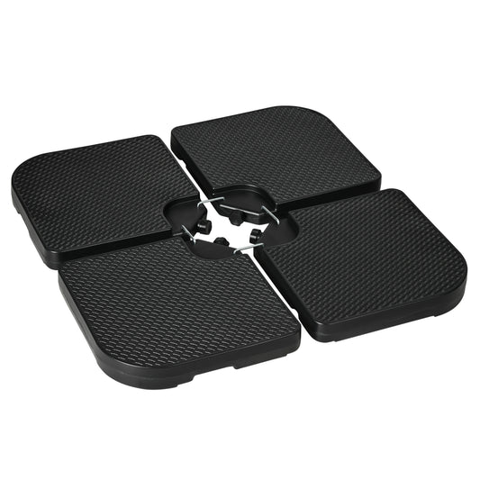 4PCs Cantilever Umbrella Base Weights for Offset Banana Parasol, HDPE Water or Sand Filled Patio Umbrella Weights for Cr