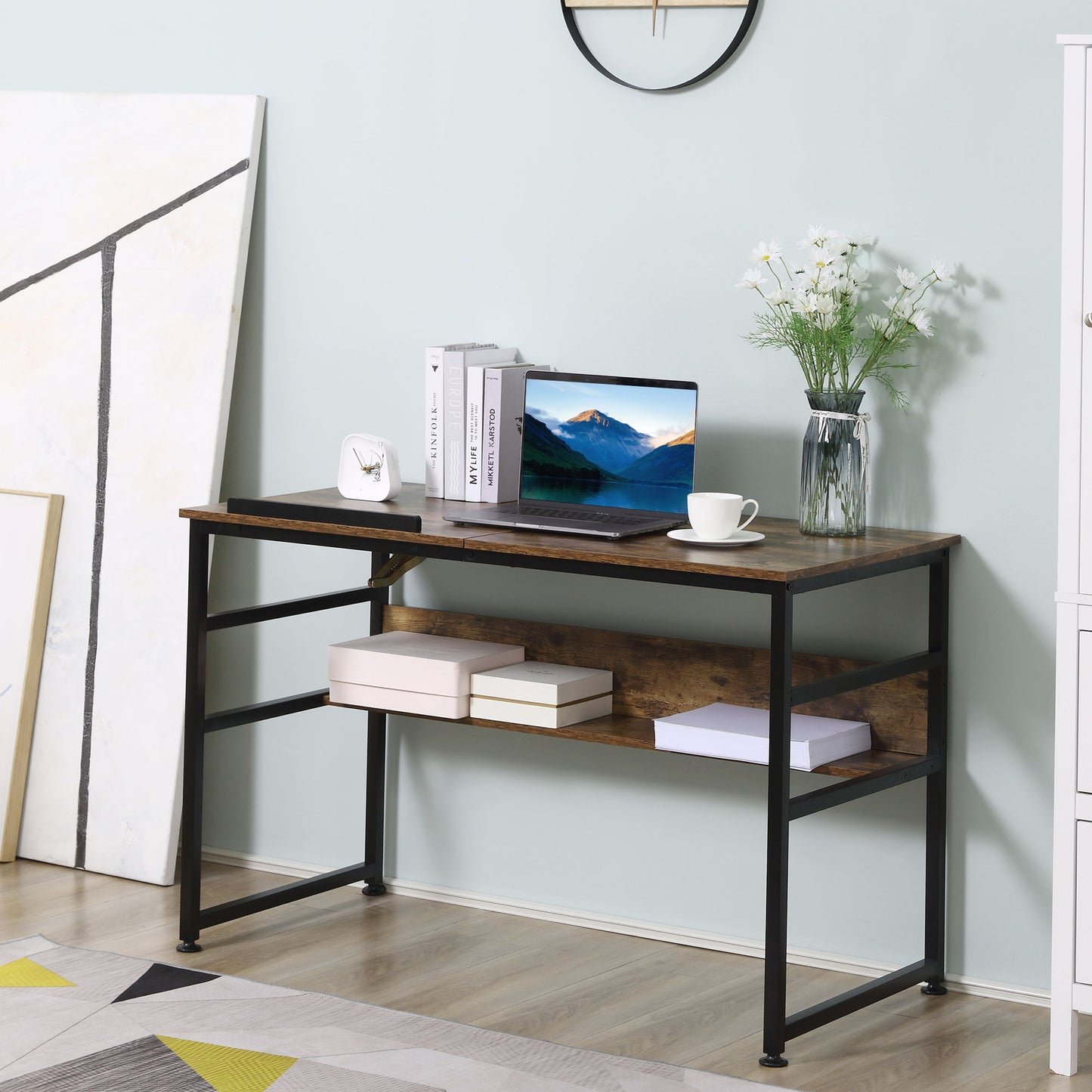 Adjustable Drafting Table Art Desk Drawing Table Craft Desk Workstation for Painting Multifunctional Writing Desk with T