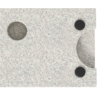 55 lbs Half Granite Parasol Base, Outdoor Umbrella Stand Weight for 1.3", 1.5", 1.9" Umbrella Poles, Grey