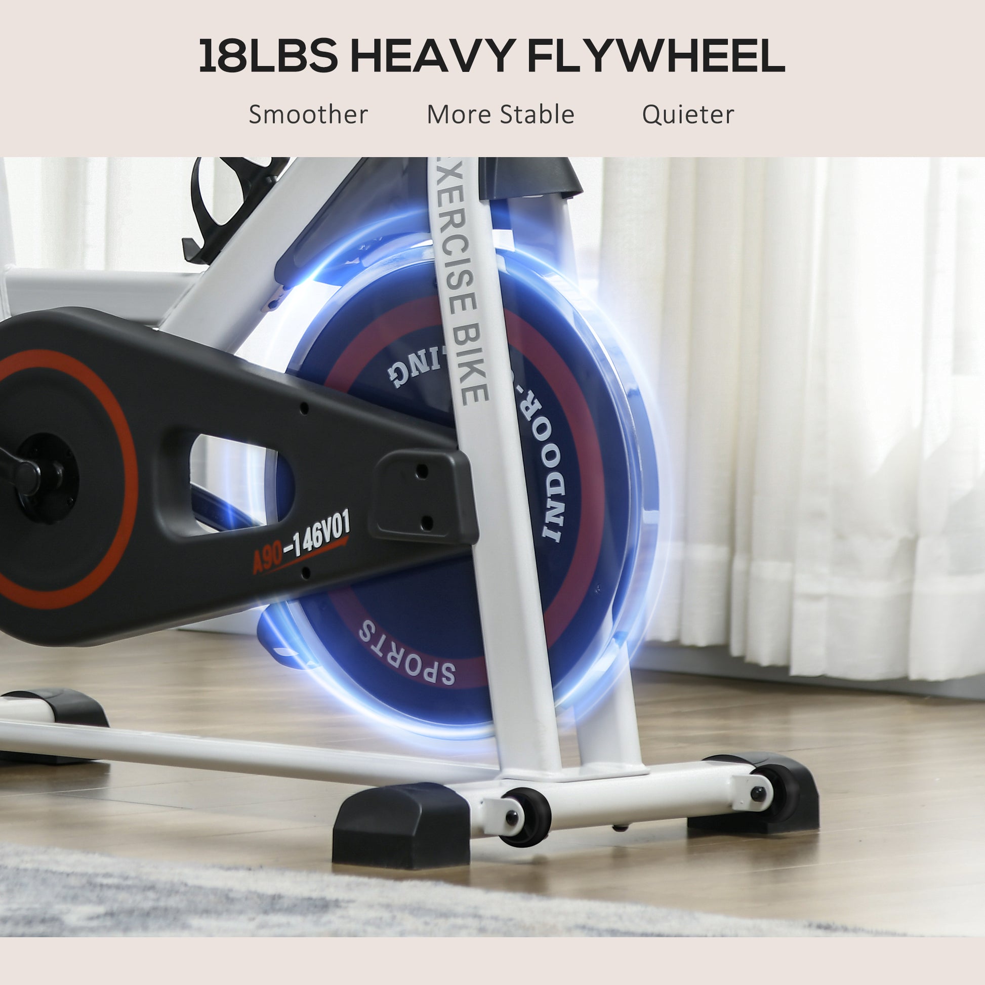 Soozier Adjustable Upright Stationary Exercise Bike with LCD Display, Suitbale for Beginer and Home Gym, Indoor Cycling 