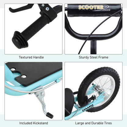 VarietyKart Youth Kick Scooter with Adjustable Handlebar and 16'' Inflatable Rubber Wheel for Kids and Teens 5+ Year Old