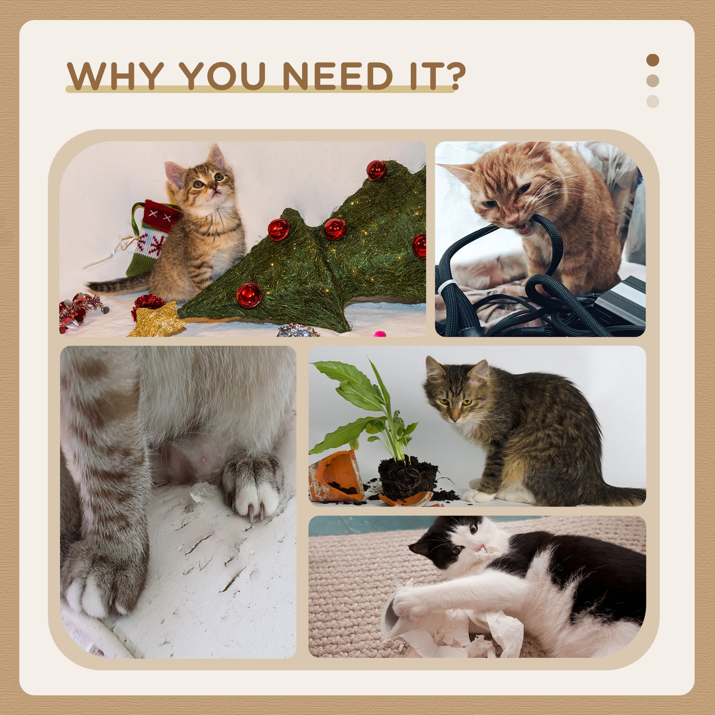 53" Cat Tree Tower, Kitten Activity Centre with Scratching Posts, Condo, Perches, Ladder, Hammock, Dangling Toys, Grey