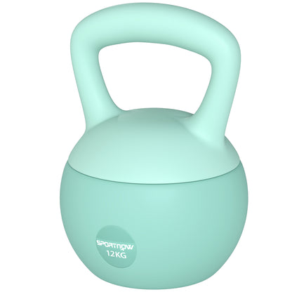 Soozier 26 lb Soft Kettlebell, Sand Filled Weight w/ Grip Handle, Kettlebell Weight for Full Body Workout, Green