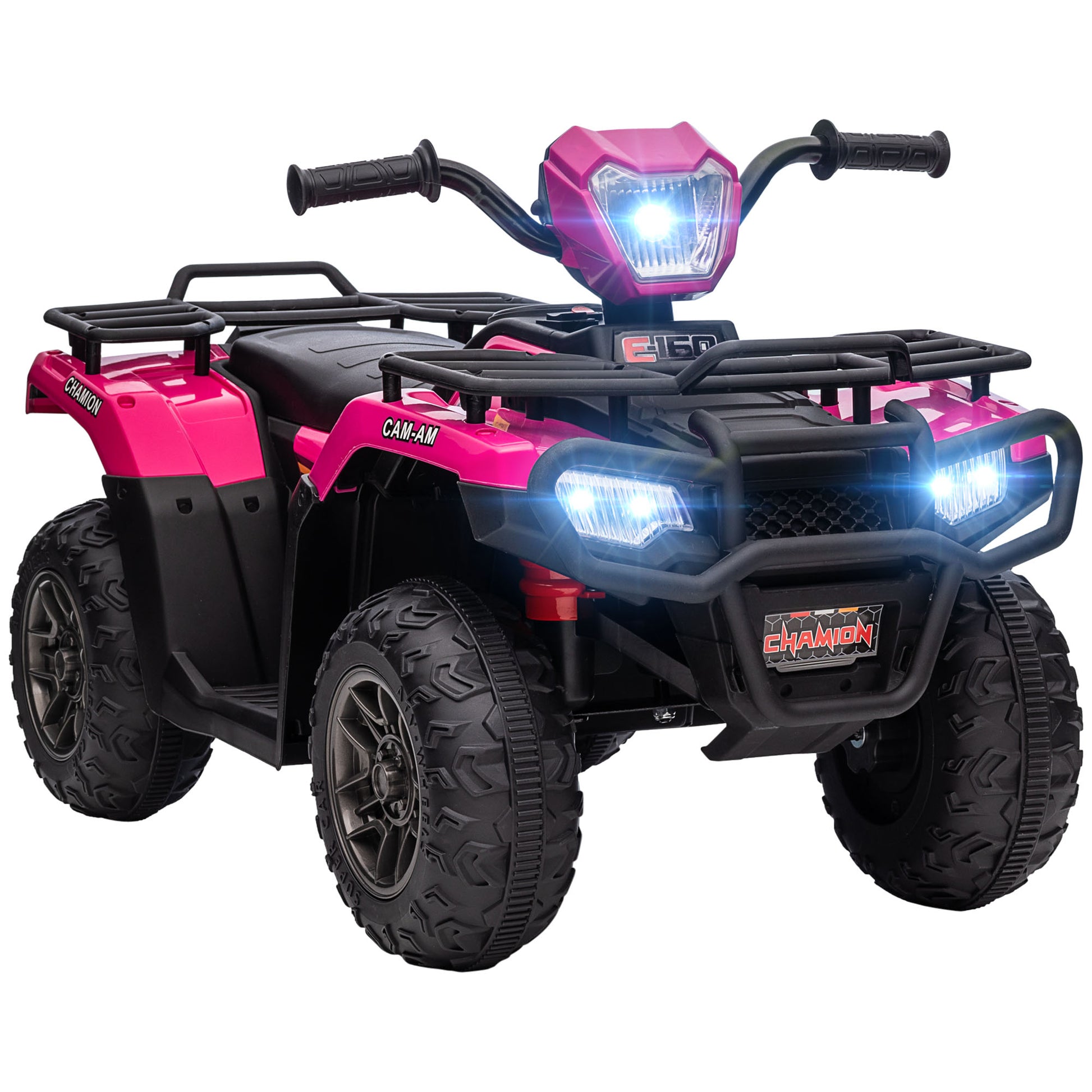 VarietyKart 12V Kids ATV Quad, 4 Wheeler Battery Powered Electric Vehicle with Music MP3, Headlights, High Low Speed, Tr