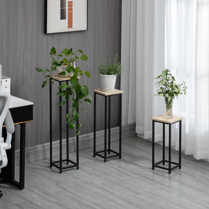 3 Packs Plant Stand Indoor, Metal Plant Stand Outdoor Plant Rack, Decorative Flower Display Holder for Patio Garden