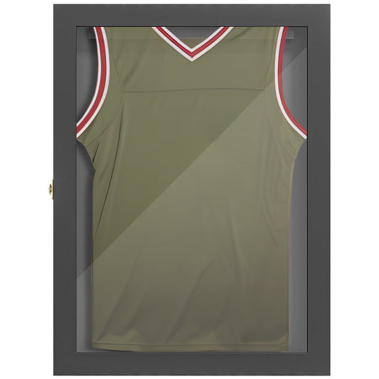 28" x 35" Hockey Jersey Frame, Jersey Shadow Box for Basketball Football Baseball, Black