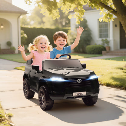 Qaba 12V Ride On Car, Licensed Lexus GX550, 2-Seater Kids Electric Vehicle with Remote Control and Suspension System, Bl