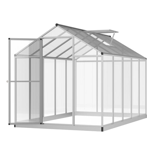 6' x 10' x 6.4' Walk-in Garden Greenhouse Polycarbonate Panels Plants Flower Growth Shed Cold Frame Outdoor Portable War