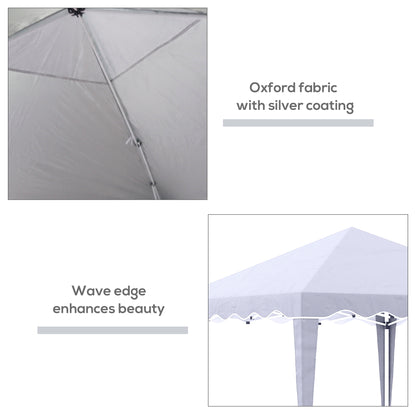 10' x 10' Pop Up Canopy Tent with Sand Bags, Instant Shelter with Adjustable Height and Carry Bag, Garden Outdoor Party 