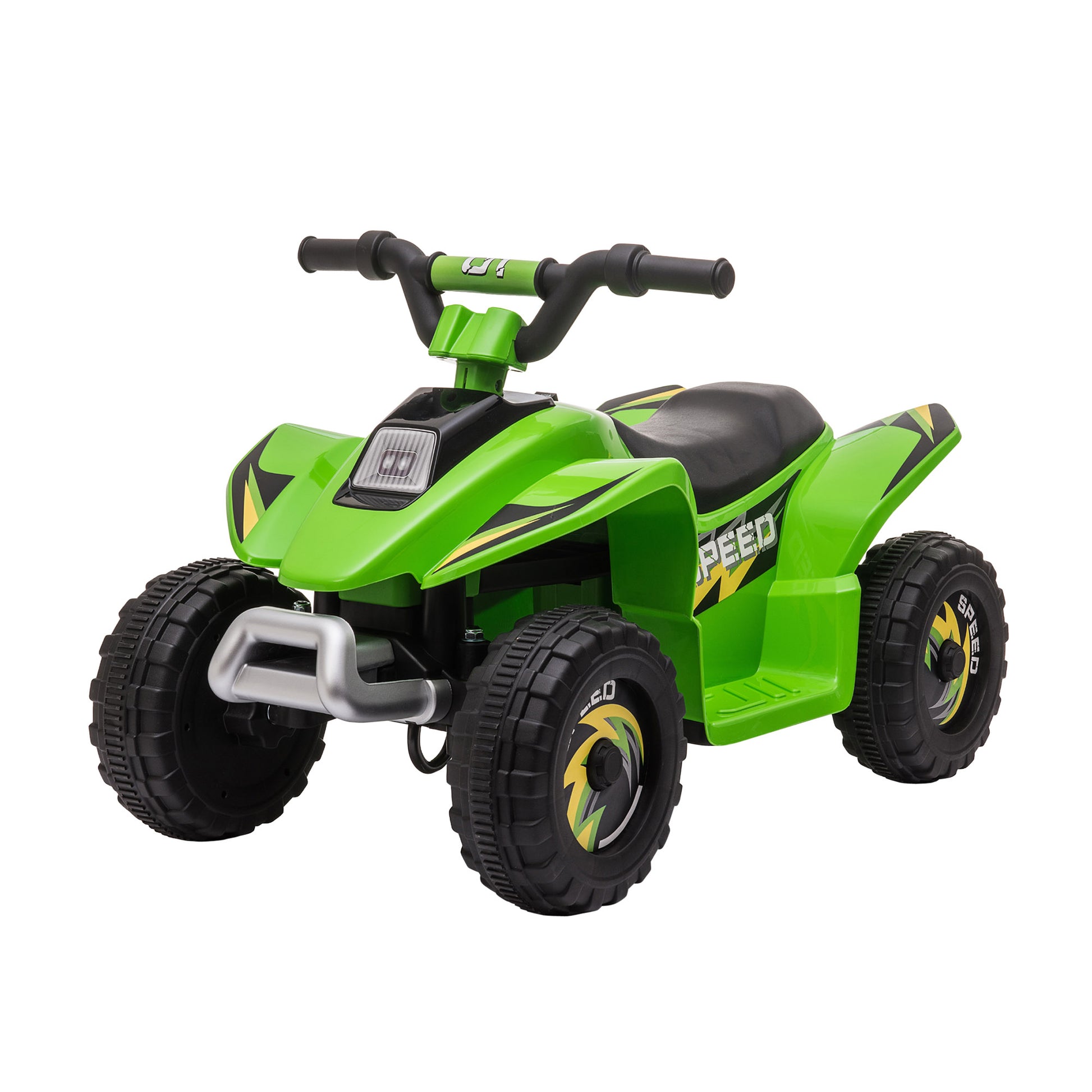 VarietyKart Kids Ride on ATV, 6V Battery Powered Quad Car with Forward, Reverse Switch, for Boys Girls 18-36 Months, Gre