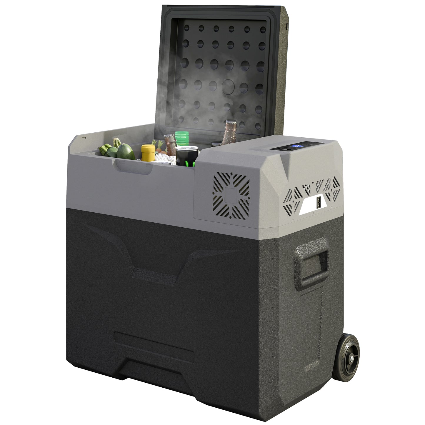 53Quart (50L) Car Refrigerator Portable Freezer 12/24V Electric Cooler Box for Camping, Travel, Picnic, Down to -4°F