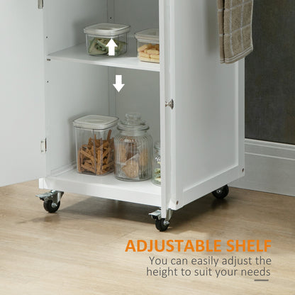 Kitchen Cart, Small Kitchen Island, Stainless Steel Top Utility Trolley on Wheels with Storage Drawer for Dining Room, K
