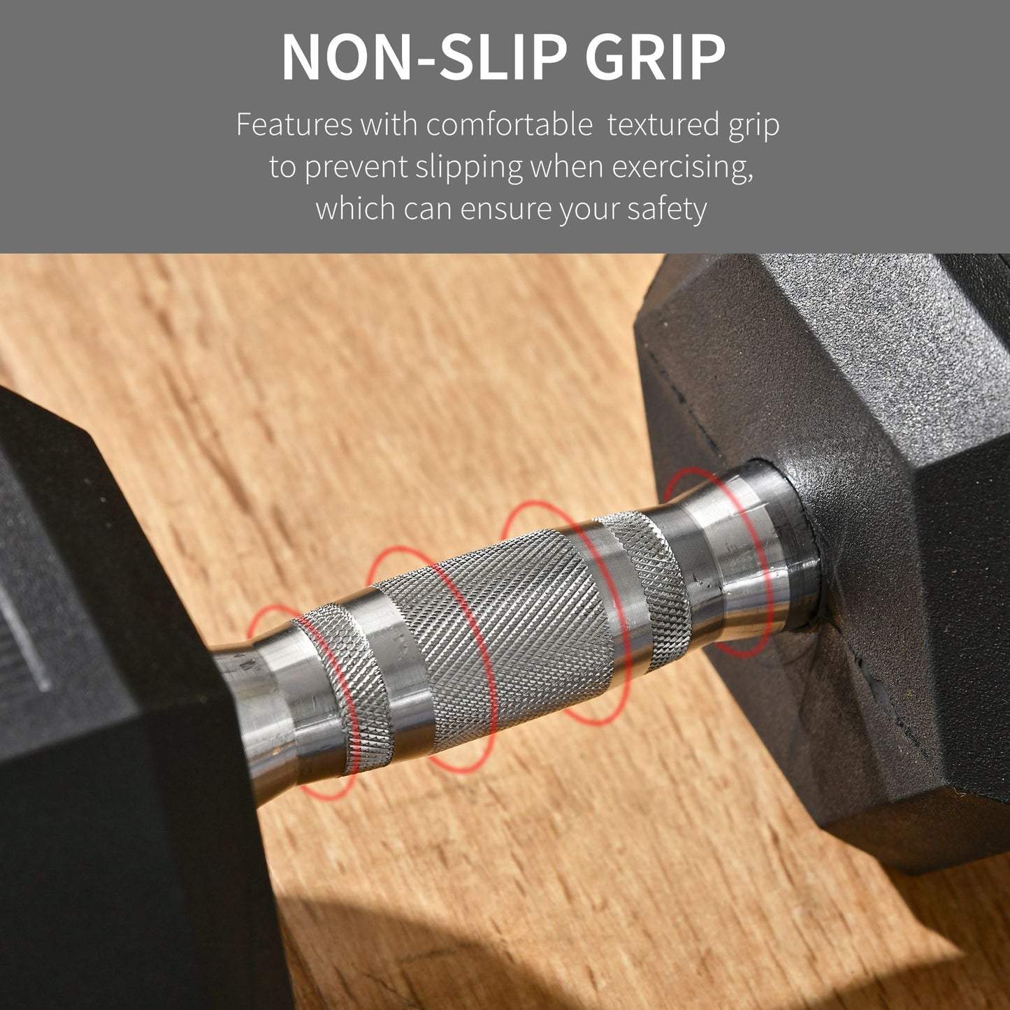 Soozier 40lbs Rubber Hex Dumbbell, Weight Dumbbell Hand Weight Barbell for Body Fitness Training for Home Office Gym, Bl