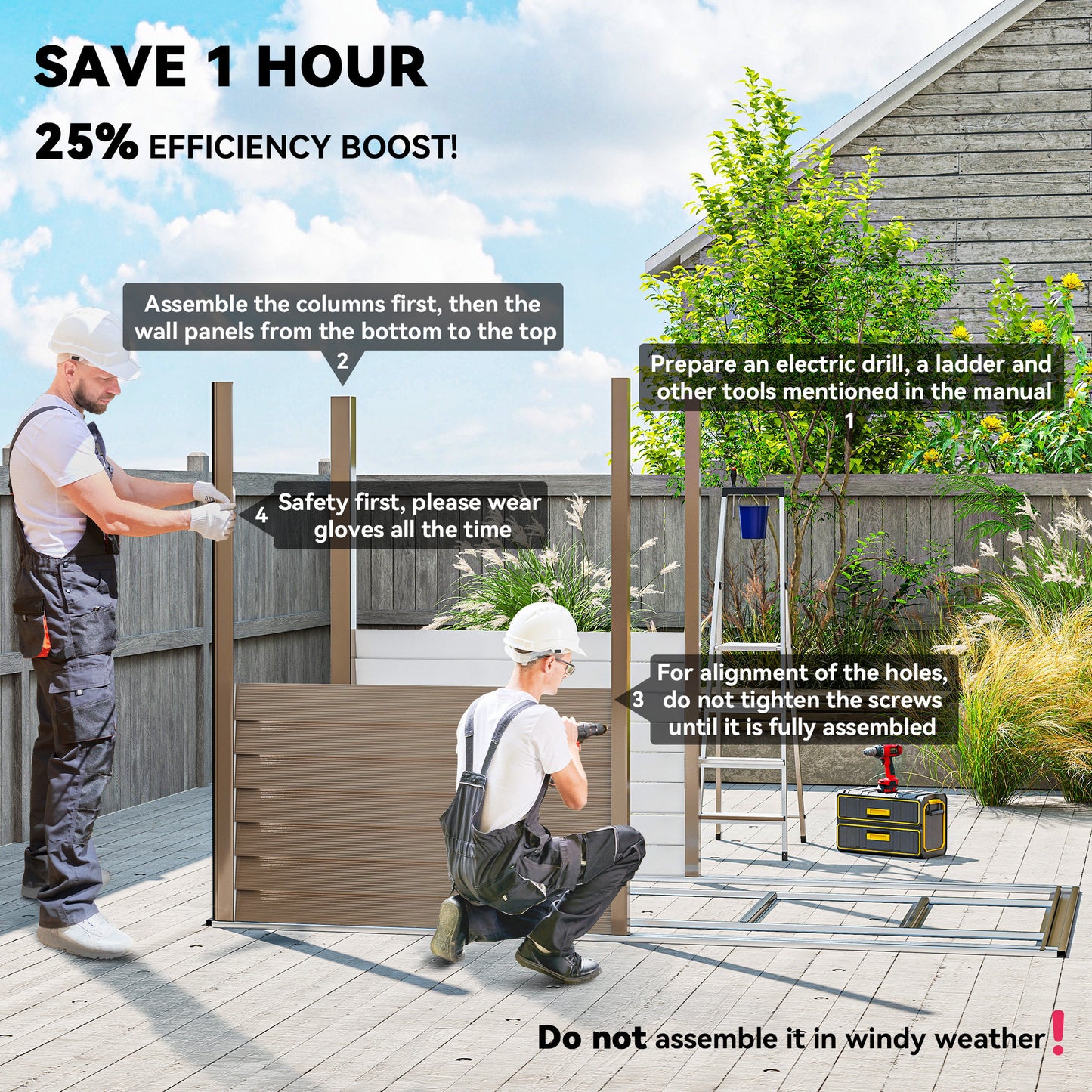 4.6' x 9' Steel Outdoor Storage Shed, Lean to Shed, Metal Tool House with Foundation Kit, Lockable Doors, Gloves and 2 A