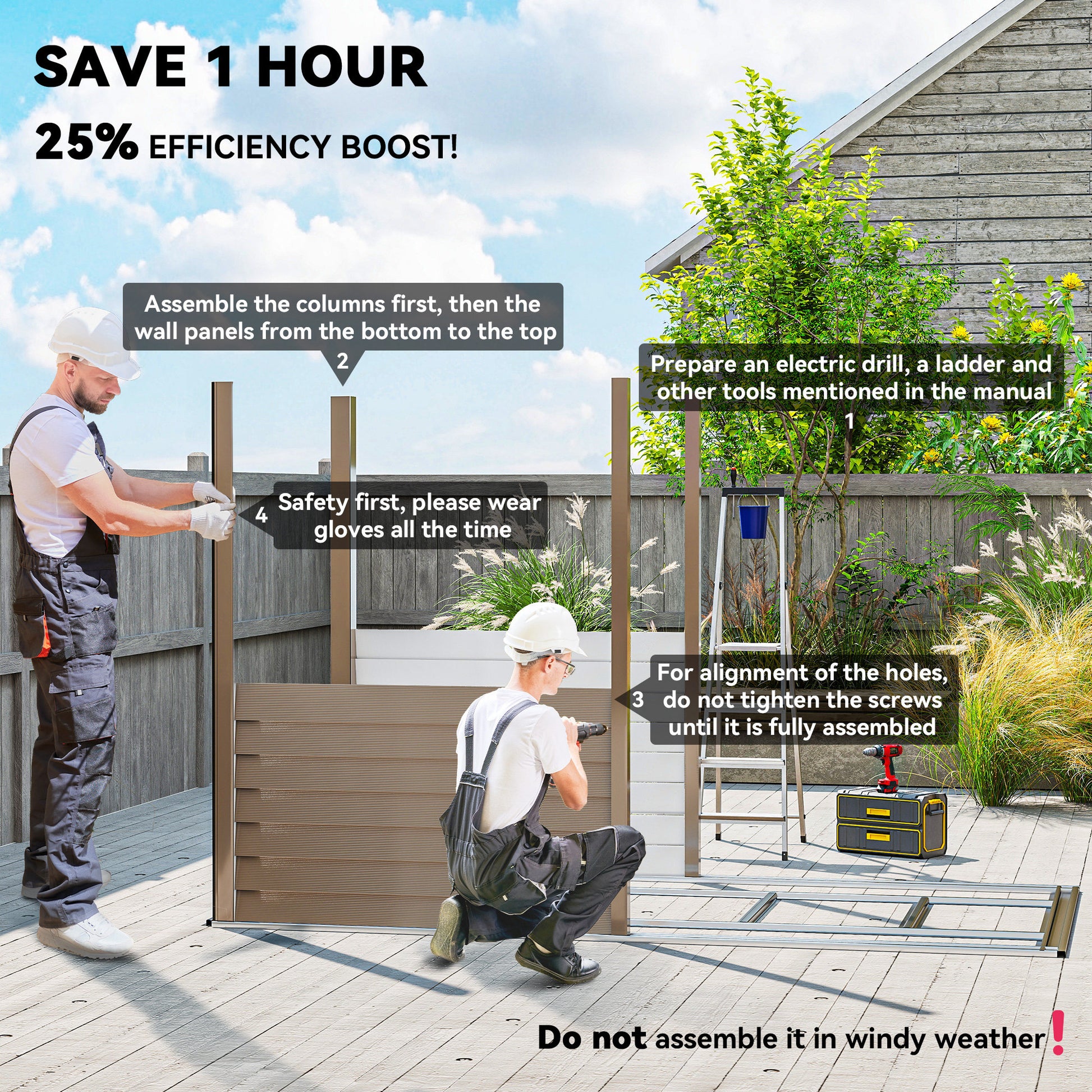 4.6' x 9' Steel Outdoor Storage Shed, Lean to Shed, Metal Tool House with Foundation Kit, Lockable Doors, Gloves and 2 A
