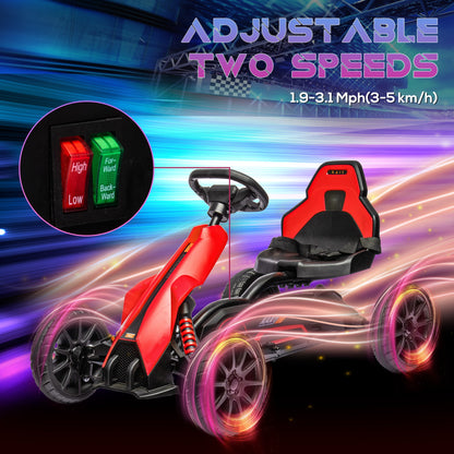 VarietyKart 12V 7AH Electric Go Kart, Outdoor Racer Car for Kids, with Forward Backward, Adjustable Speed, Ages 3-8 Year