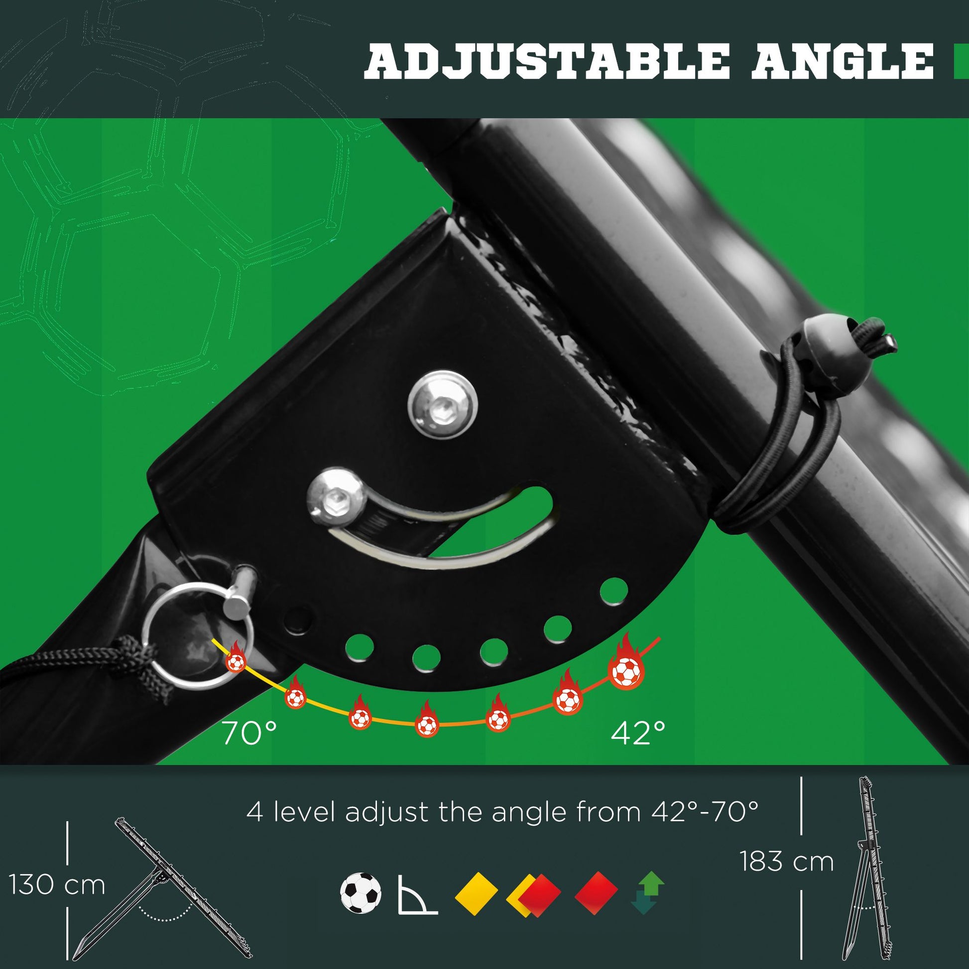 Soozier Volleyball Rebounder Net, Angles Adjustable Soccer Rebounder, Lacrosse Baseball Volleyball Training Equipment Ai