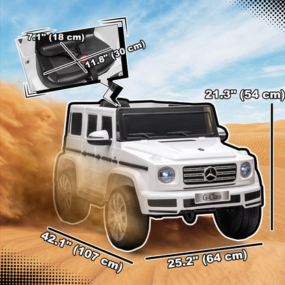 VarietyKart Mercedes Benz G500 Licensed 12V Kids Ride on Car with Remote Control, Music, Lights, MP3 for 37-96 months, W