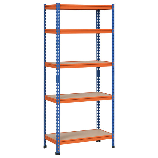 5-Tier Heavy Duty Garage Shelf, Metal Shelving Unit with Adjustable Shelves, Metal Frame, 31.5"x15.75"x71.75", 3300 lbs 