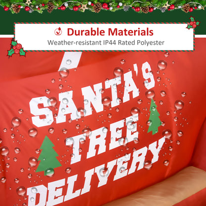 6ft Christmas Inflatable Santa Claus Driving A Truck with LED Lights, Blow-Up Outdoor LED Yard Display for Lawn, Garden,