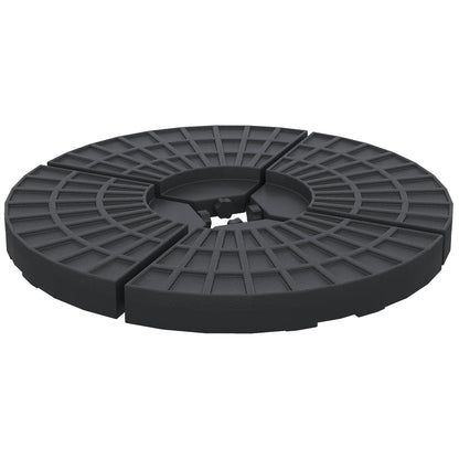 Set of 4 Umbrella Base Weights Outdoor Parasol Holder for Cross Base Portable
