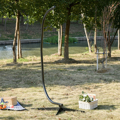 Hanging Hammock Stand Hammock Chair Stand C Stand Steel Heavy Duty Stand for Hanging Hammock Air Porch Swing Chair Indoo
