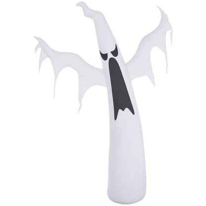 6FT Tall Halloween Inflatable White Ghost, Outdoor Blow Up Yard Decoration with LED Lights for Garden, Lawn, Party, Holi