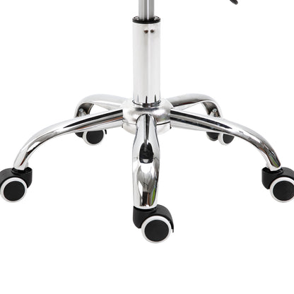 Adjustable Hydraulic Rolling Salon Stool Swivel Saddle Chair Spa Beauty Seat PU Leather,  Black